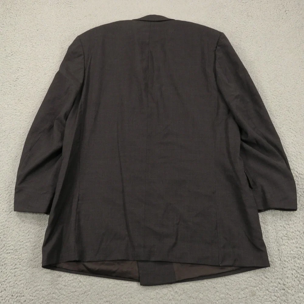Hugo Boss Blazer 44L Cerruti Super 100s Charcoal 6 Button Double Breasted Coat